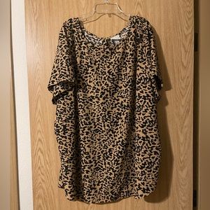 Ava & Viv Cheetah Blouse | Size: 3X